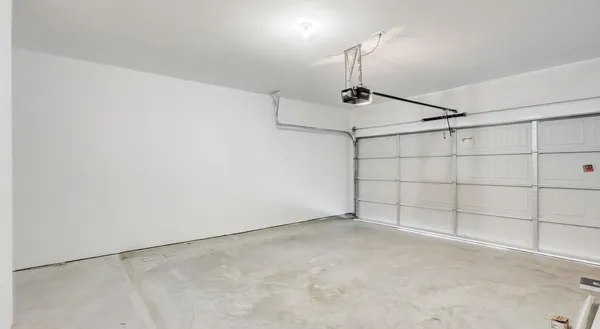 a view of a garage