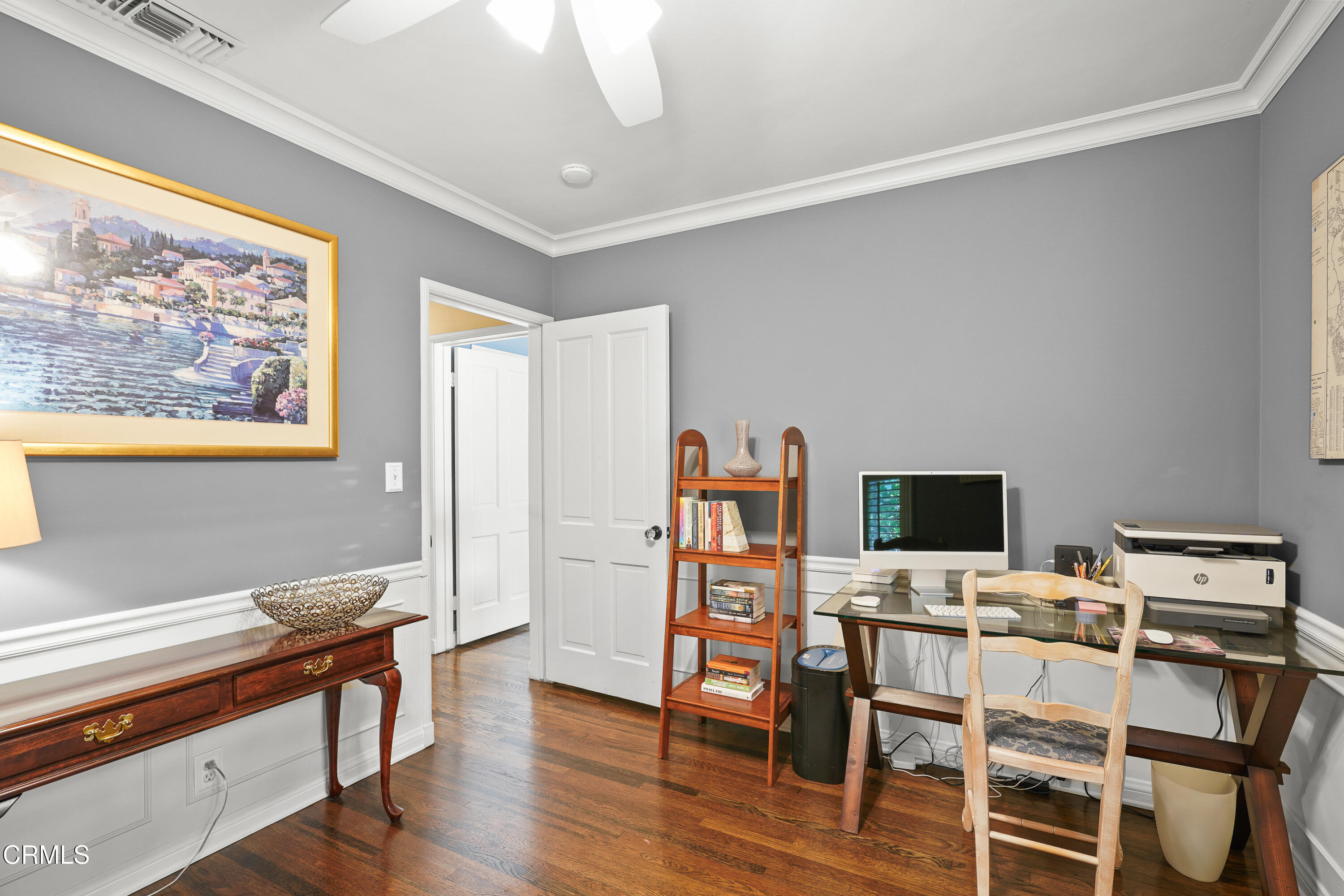 367 Northcliff Road Pasadena, CA 91107 - Photo 24 of 39 a view of a workspace with furniture and wooden floor