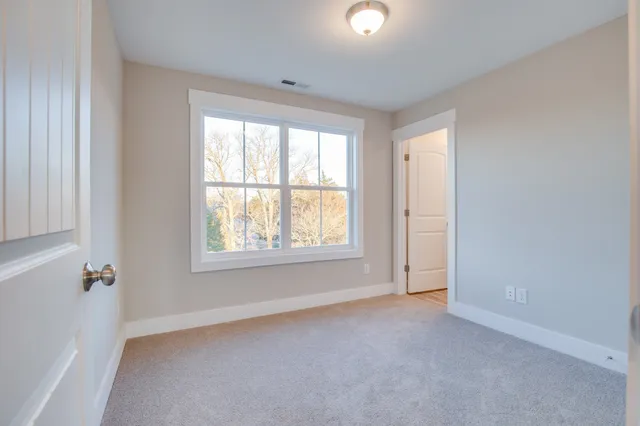 a view of a livingroom with a window