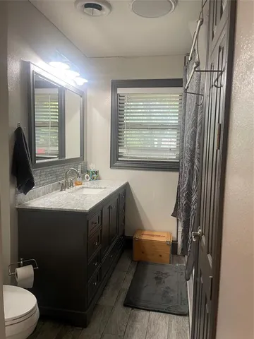 a bathroom with a sink and a toilet