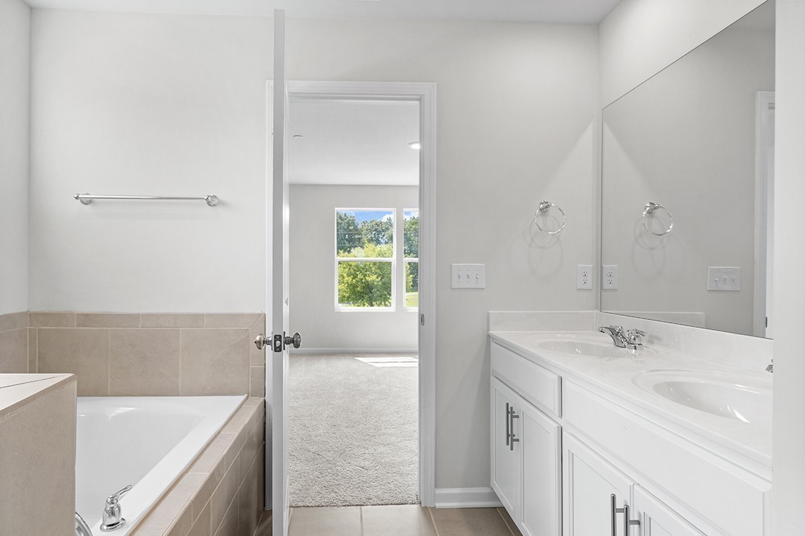 263 West Millbrook Drive Spring Hill, TN 37174 - Photo 26 of 31 a bathroom with a tub sink and mirror