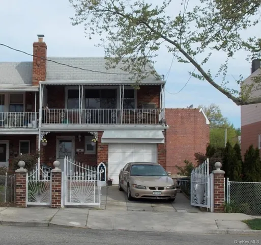 a car parked in front of a building