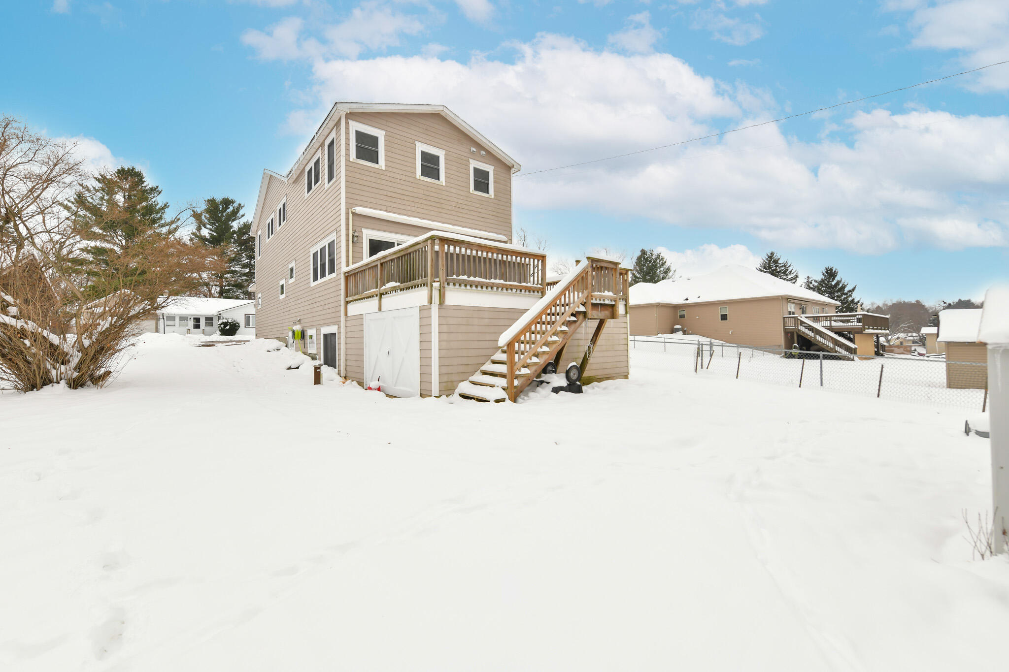 4222 Maple Drive Delavan, WI 53115 - Photo 38 of 44 Stairs from deck to backyard