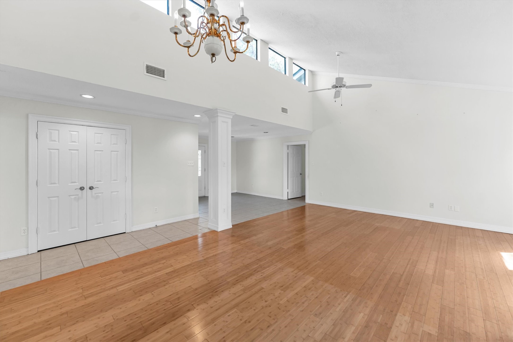 22509 Pebble Beach Way Point Blank, TX 77364 - Photo 10 of 50 a view of an empty room with wooden floor