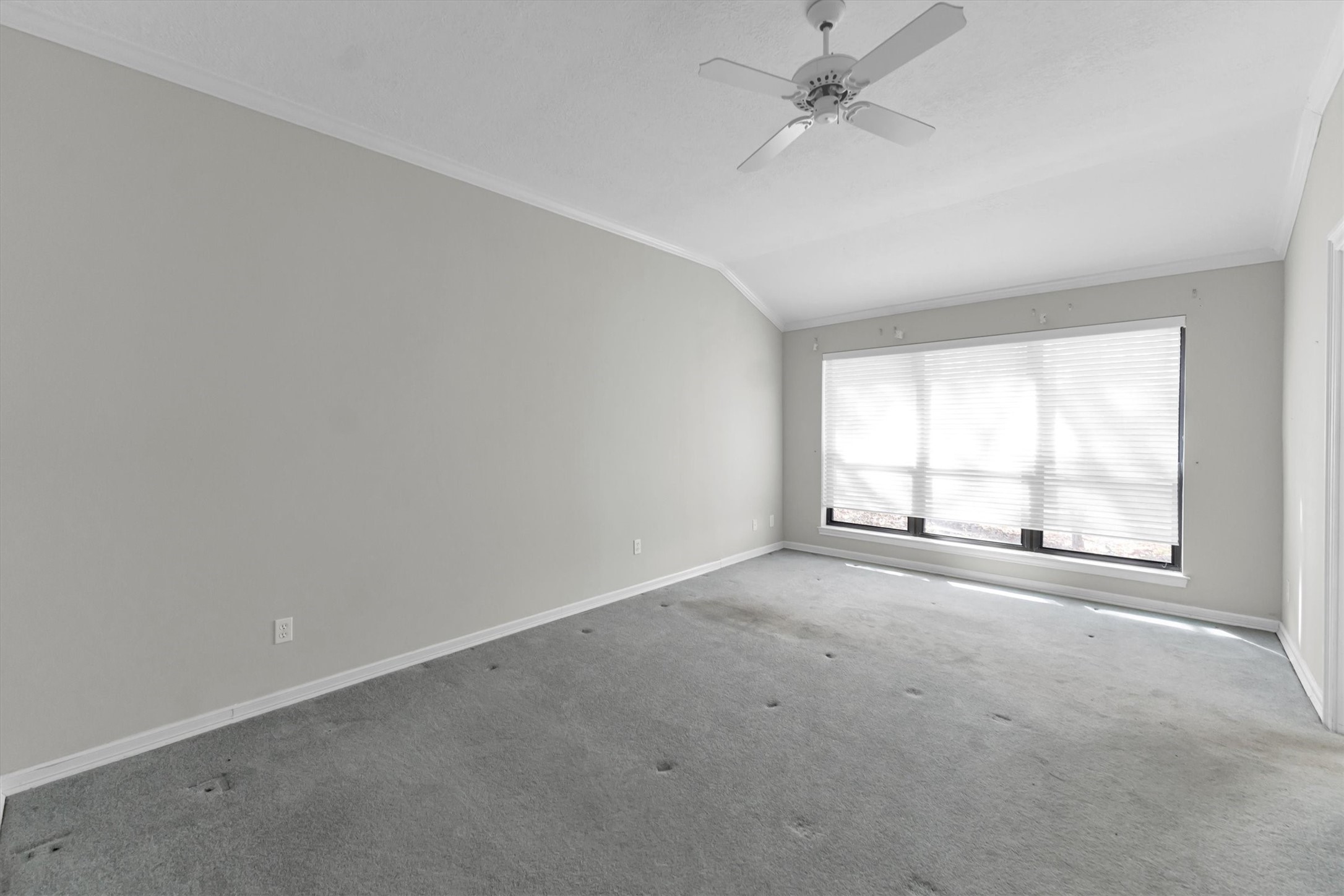 22509 Pebble Beach Way Point Blank, TX 77364 - Photo 28 of 50 an empty room with windows and ceiling fan