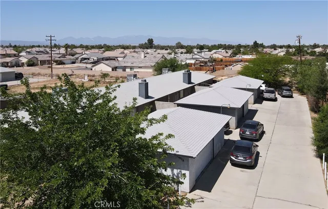 an aerial view of multiple house