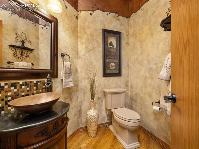 a bathroom with a toilet and a sink