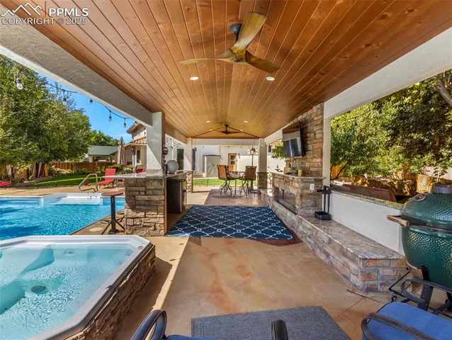 a outdoor space with chairs