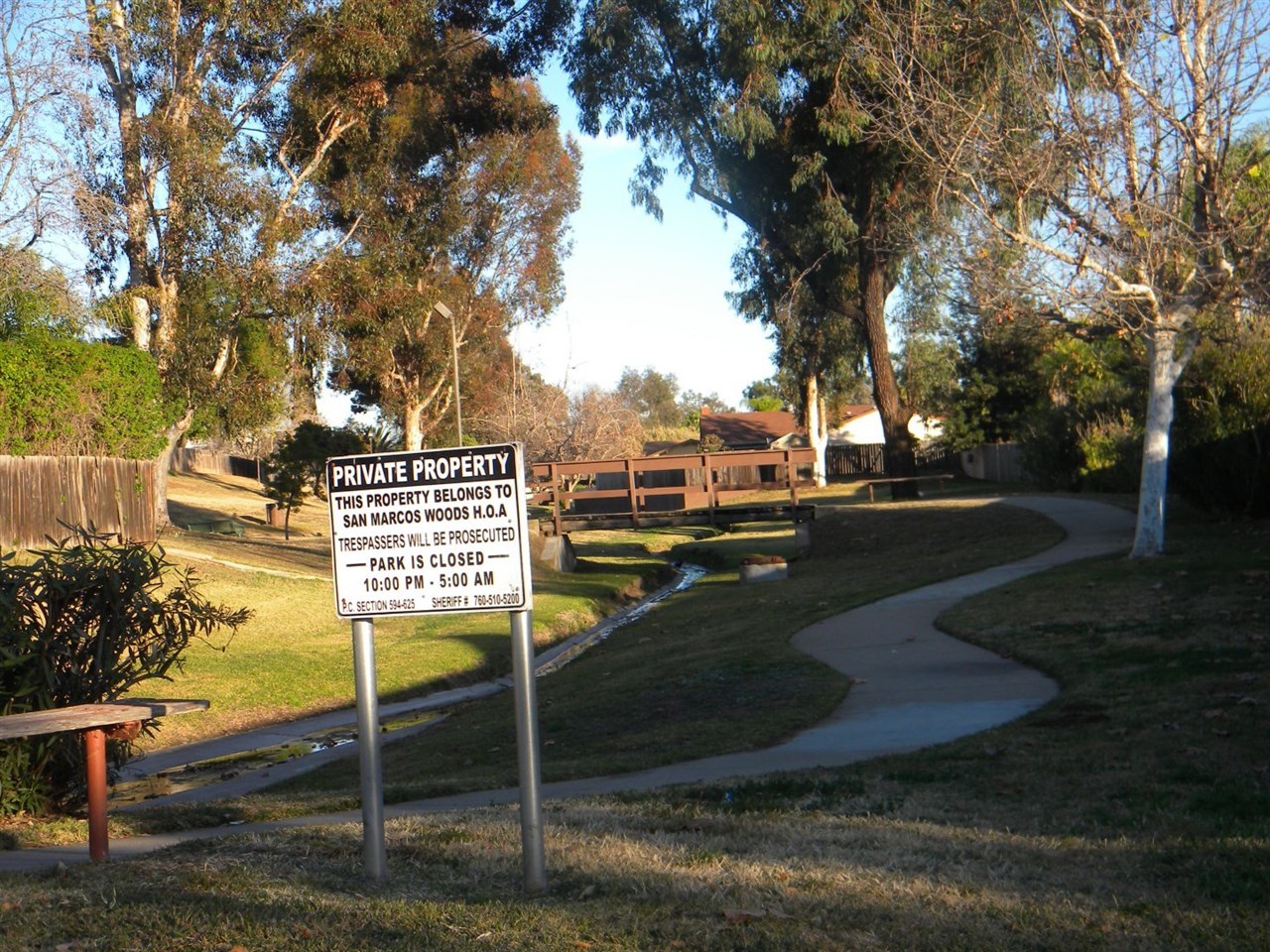 1451 Brook Road San Marcos, CA 92069 - Photo 22 of 24 View of one of the open space and trail entrances that surround the San Marcos Woods Development--great for hiking, dog walking, biking for residents.