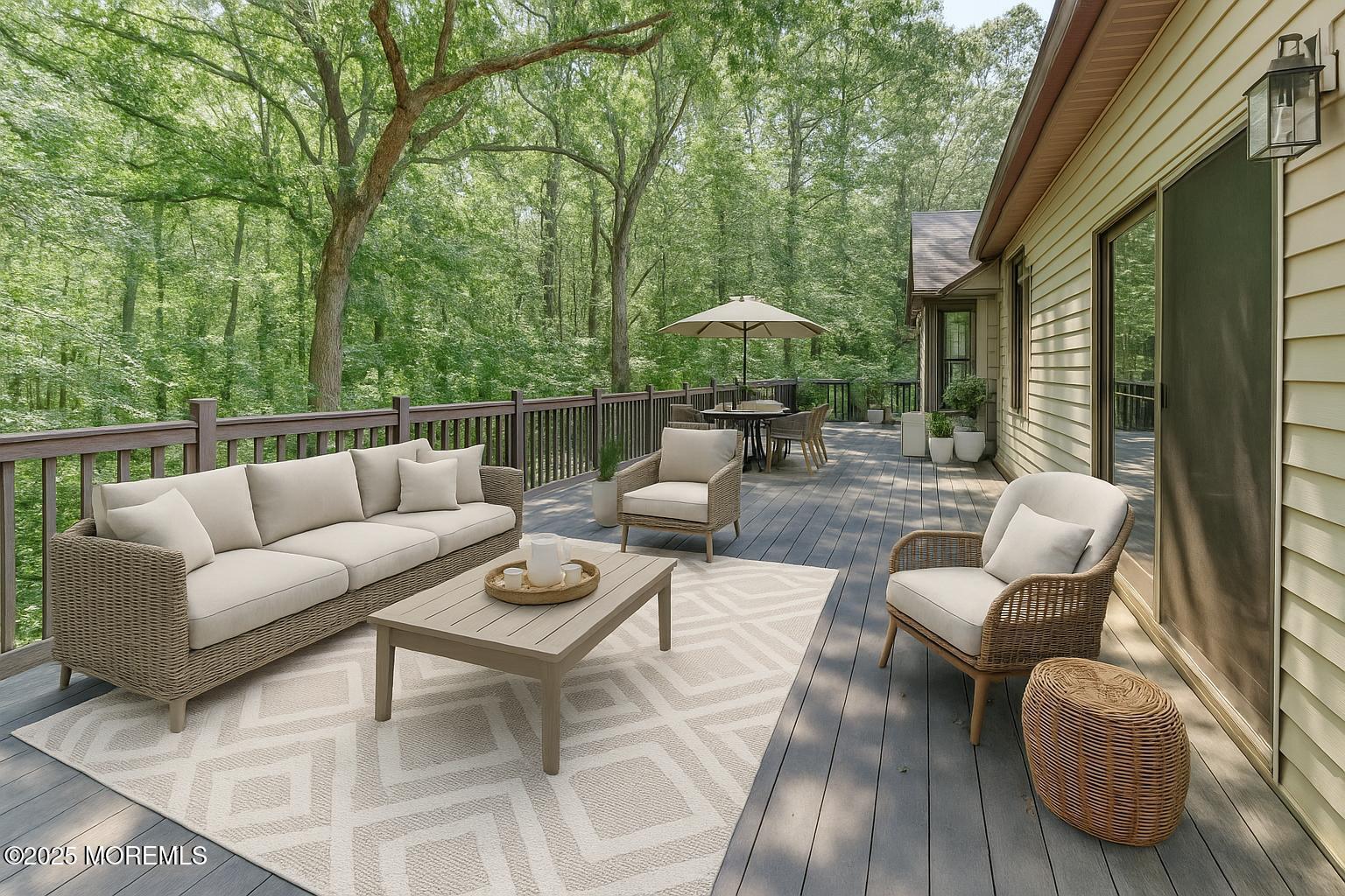 143 Siloam Road Freehold, NJ 07728 - Photo 41 of 55 a balcony with furniture and wooden floor