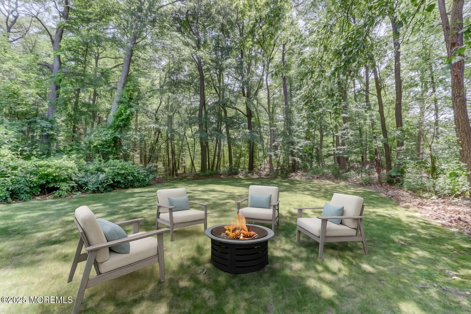 143 Siloam Road Freehold, NJ 07728 - Photo 43 of 55 a view of a patio with chairs and a yard