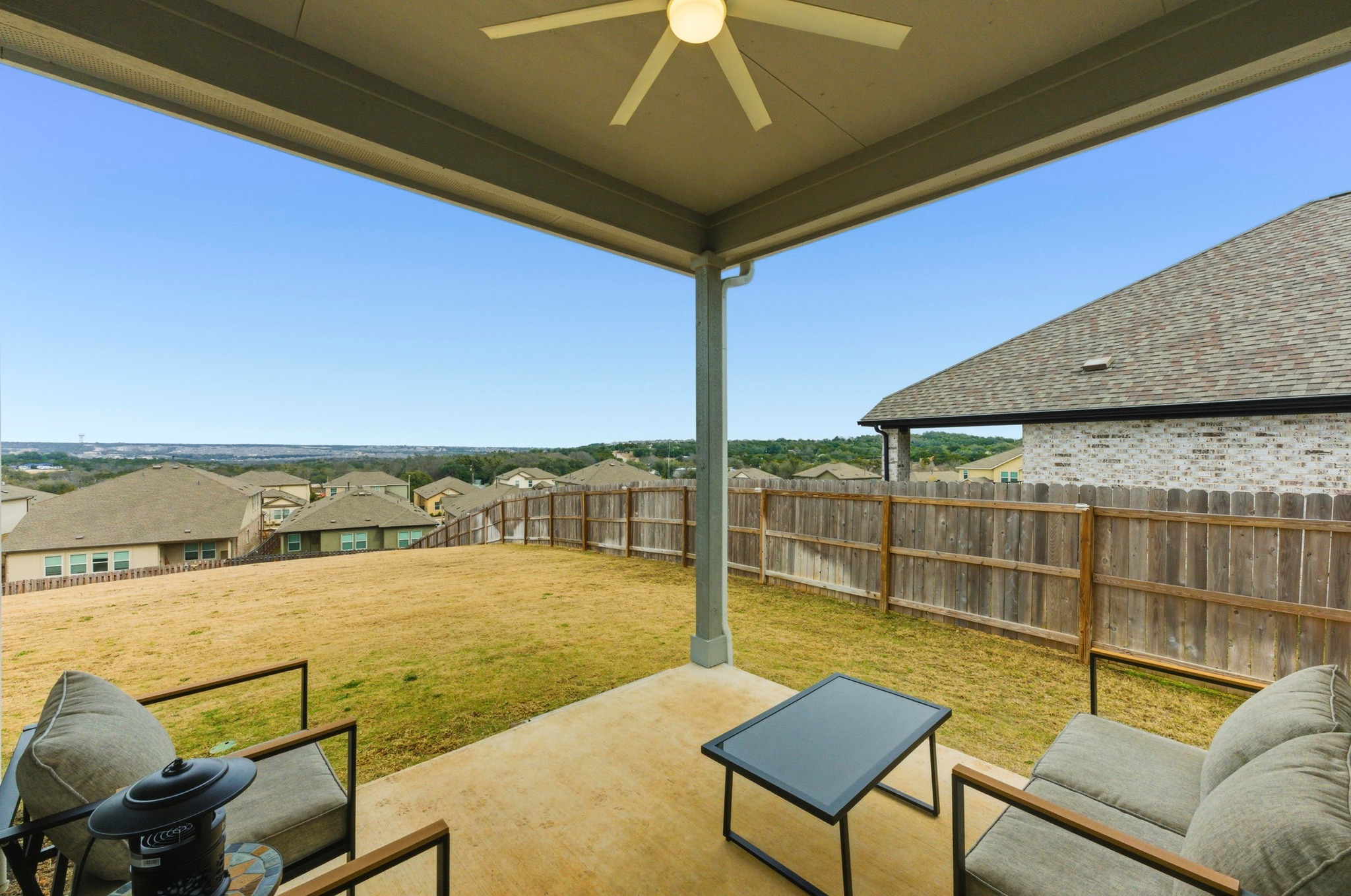 1209 Bluewood Bend Leander, TX 78641 - Photo 28 of 40 a view of a balcony with an ocean