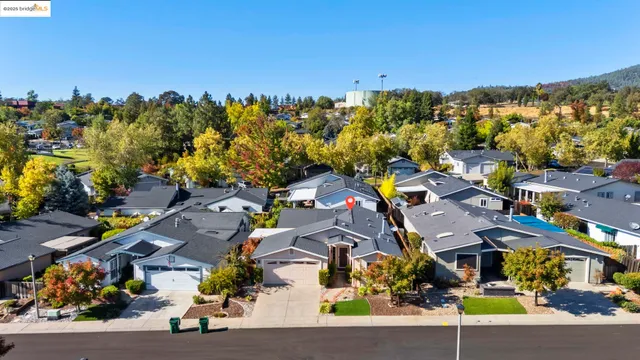 an aerial view of multiple house