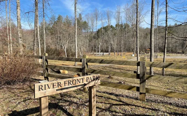 a view of a street with sitting area