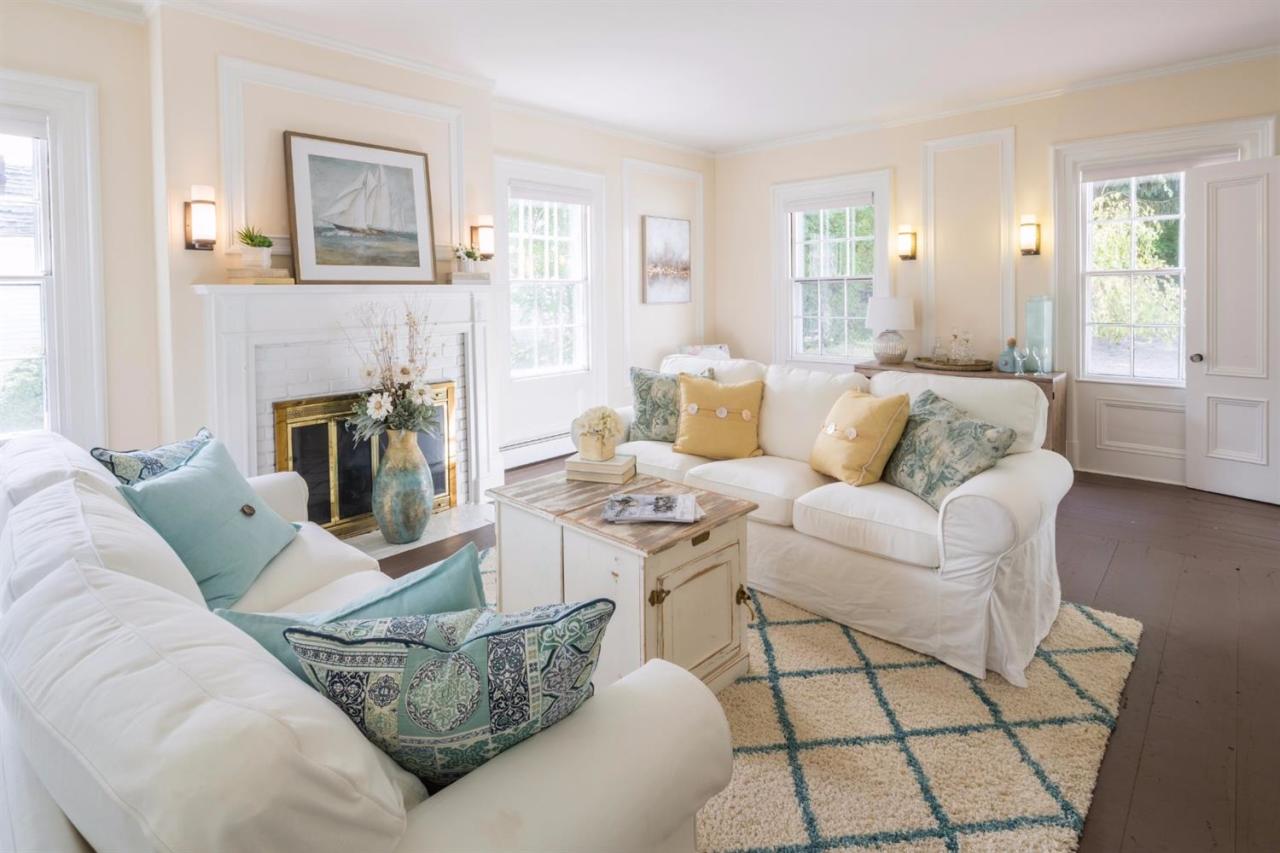 490 Main Street Centerville, MA 02632 - Photo 9 of 35 a living room with furniture a fireplace and a large window