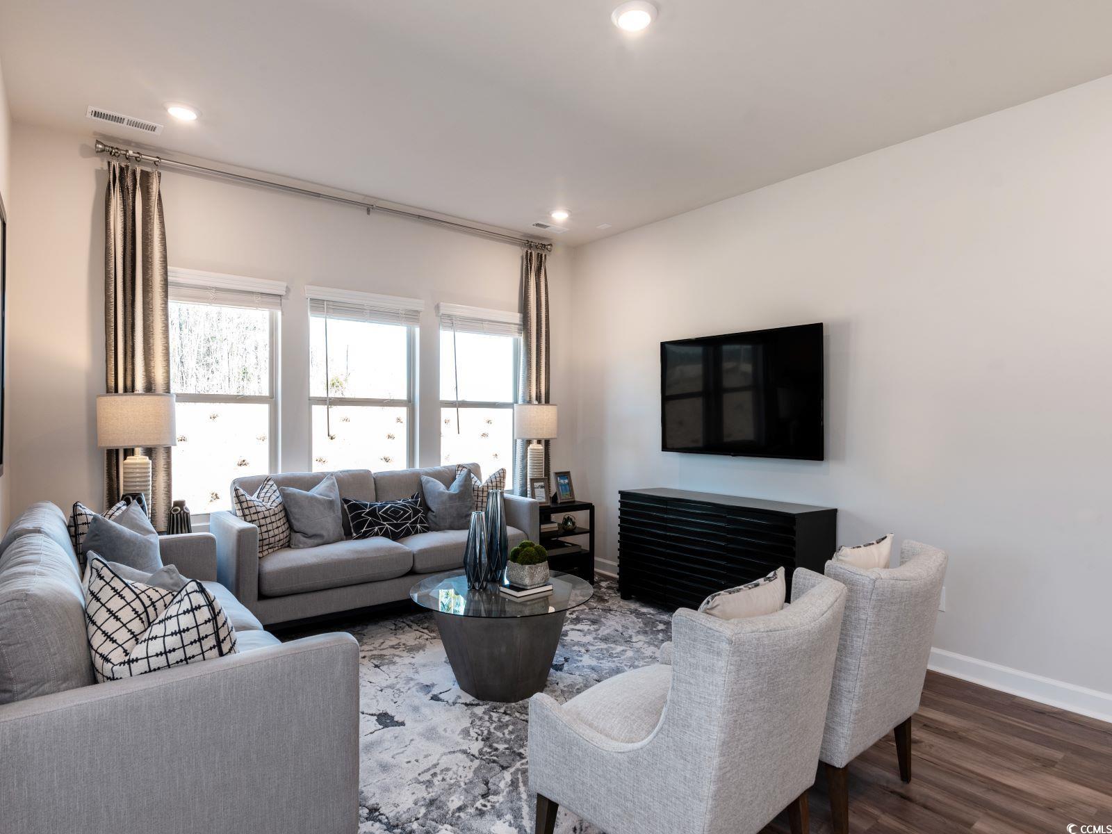 112 Red Cedar Court Longs, SC 29568 - Photo 5 of 13 Living room featuring wood finished floors and recessed lighting