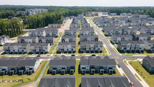 an aerial view of multiple house