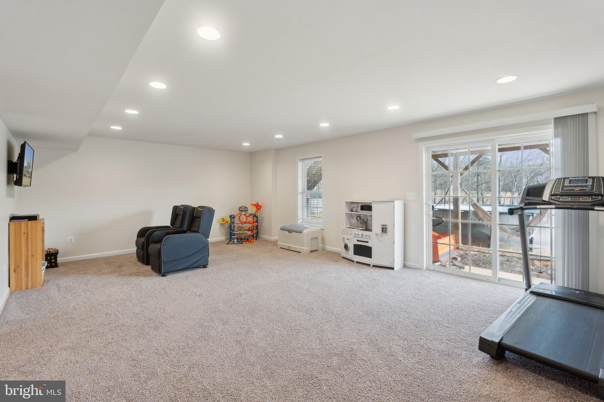 6611 Partlow Road Spotsylvania, VA 22551 - Photo 27 of 38 LARGE Lower Level Rec Room with walk out