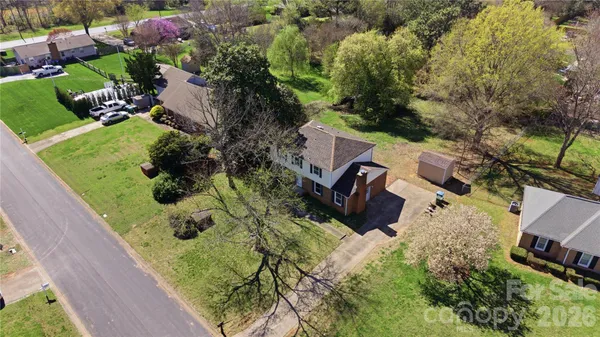 an aerial view of multiple house