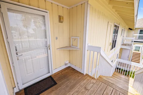 a house view with a outdoor space
