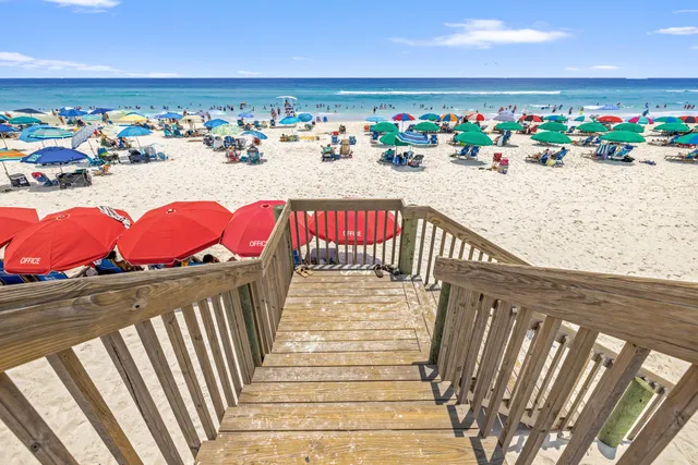 a view of a table and chairs in patio