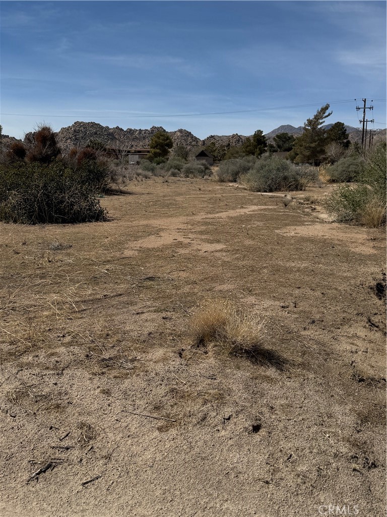 0 Minna Gombell Road Pioneertown, CA 92268 - Photo 16 of 17 a view of a dry field with mountains in the background