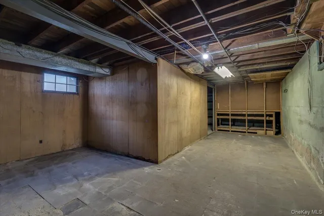 a view of room with garage