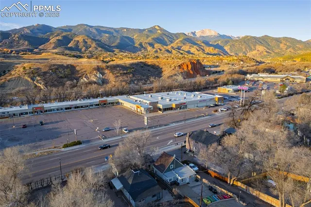a view of city and mountain