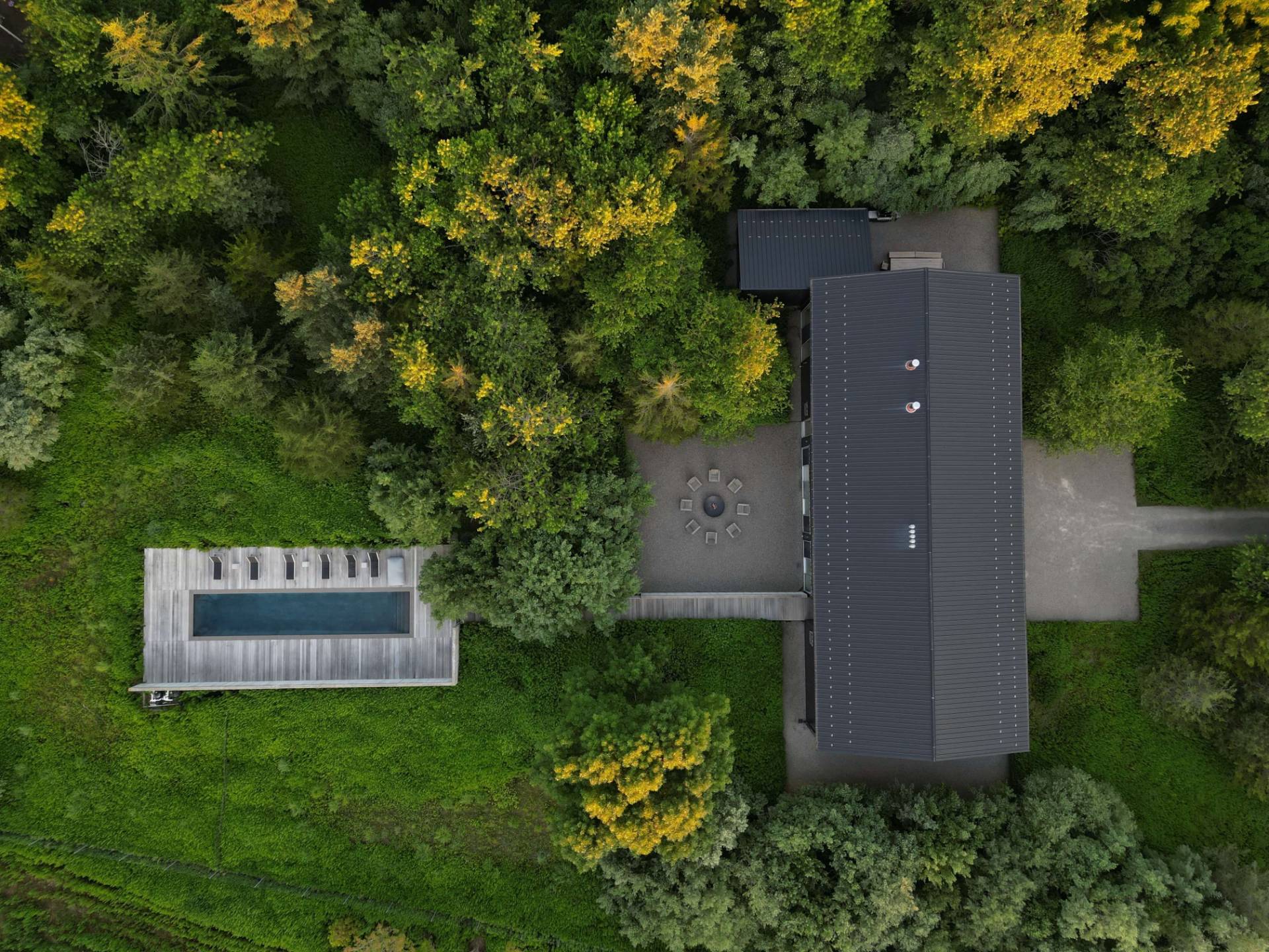 an outdoor space with garden view