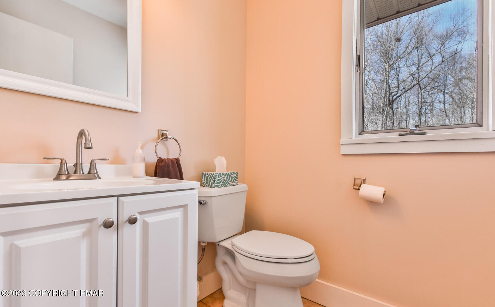 324 Remington Road East Stroudsburg, PA 18301 - Photo 27 of 35 a bathroom with a sink a toilet and mirror