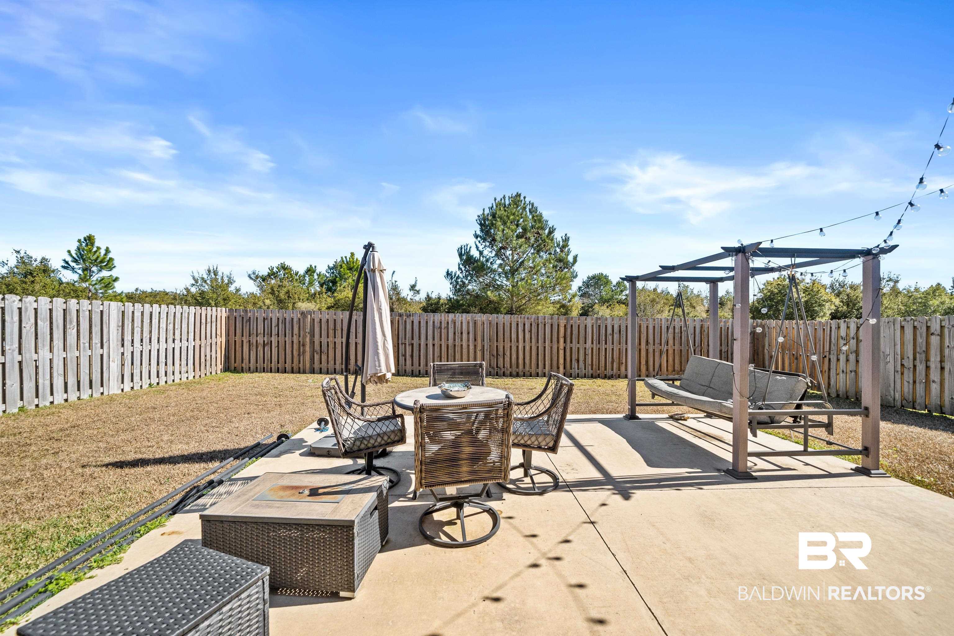 17100 Cold Mill Loop Foley, AL 36535 - Photo 18 of 27 Fenced backyard with outdoor dining area and a patio
