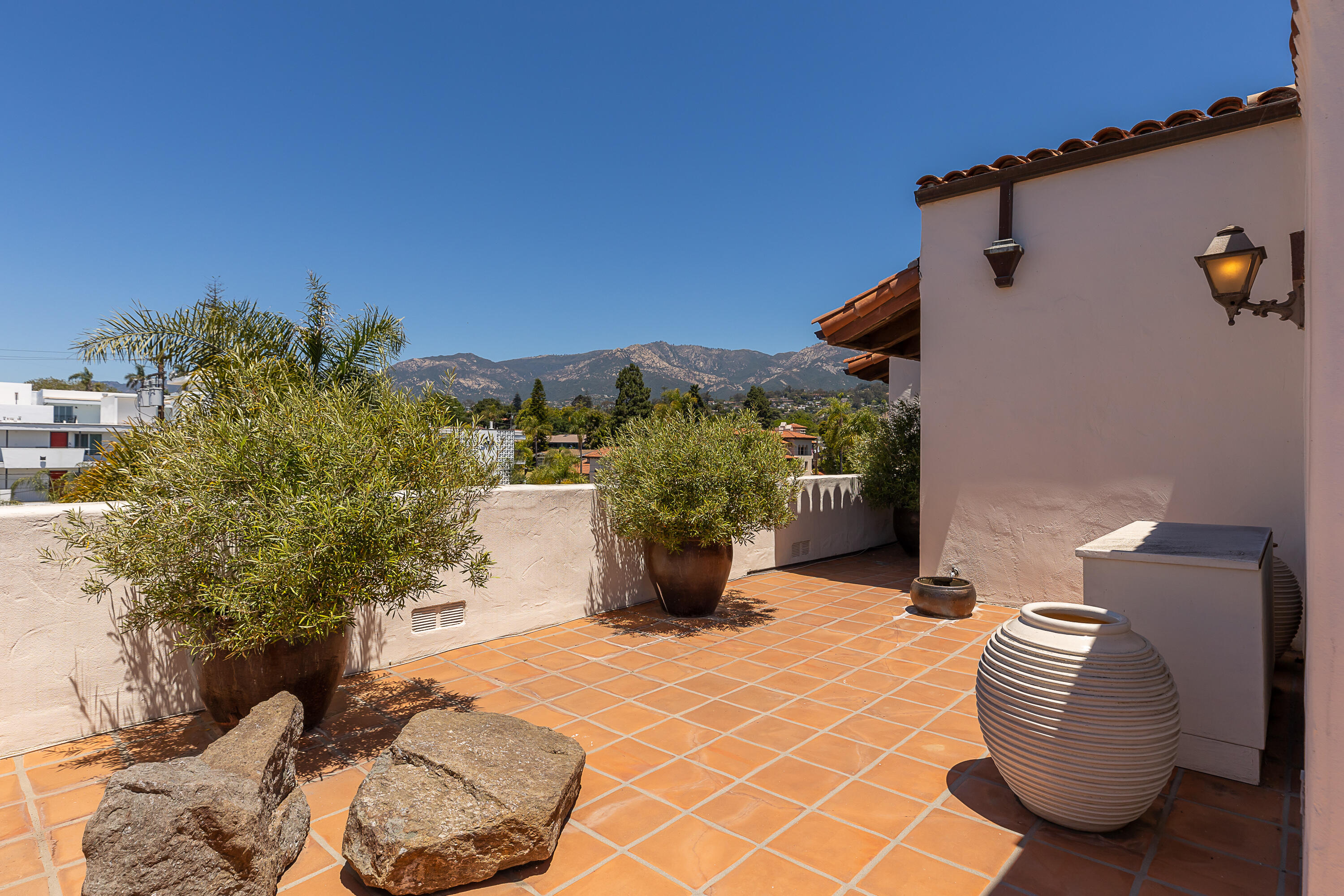 1525 State Street, Unit 306 Santa Barbara, CA 93101 - Photo 18 of 28 Patio off Kitchen w/ Mountain Views