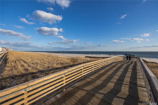 a view of balcony with furniture