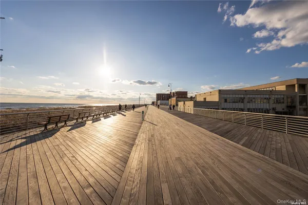 a view of outdoor space with wooden floor