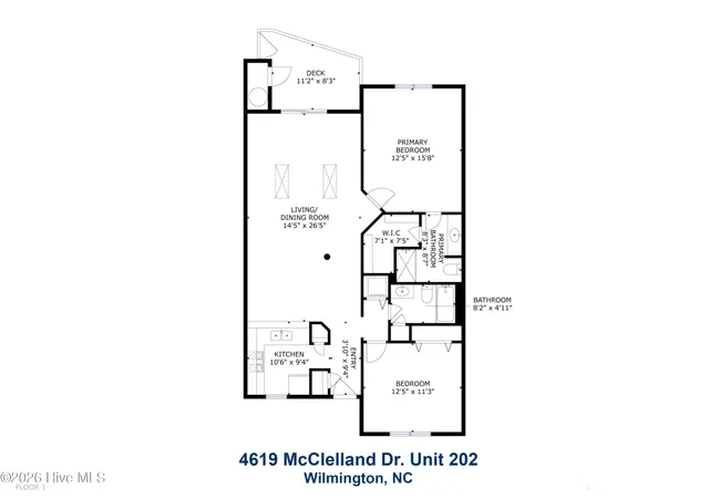 $1,350 | 4619 McClelland Drive, Unit 202, Wilmington, NC 28405