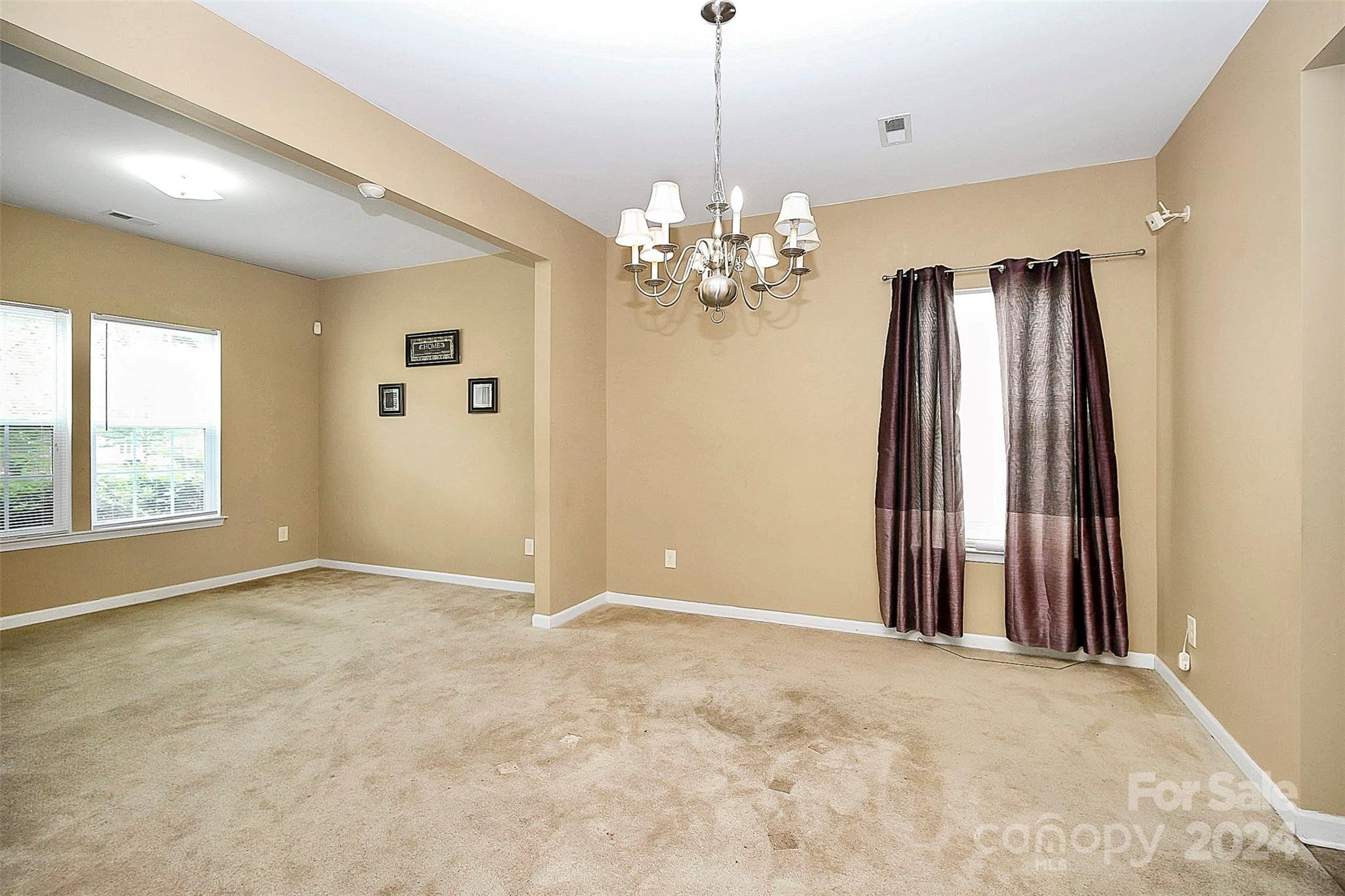 3416 Ashley View Drive Charlotte, NC 28213 - Photo 7 of 28 a view of a livingroom with a chandelier fan and windows