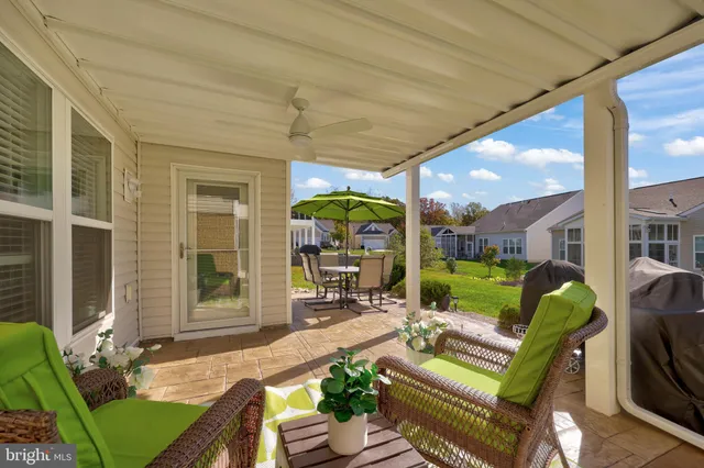 front view of a building with a yard