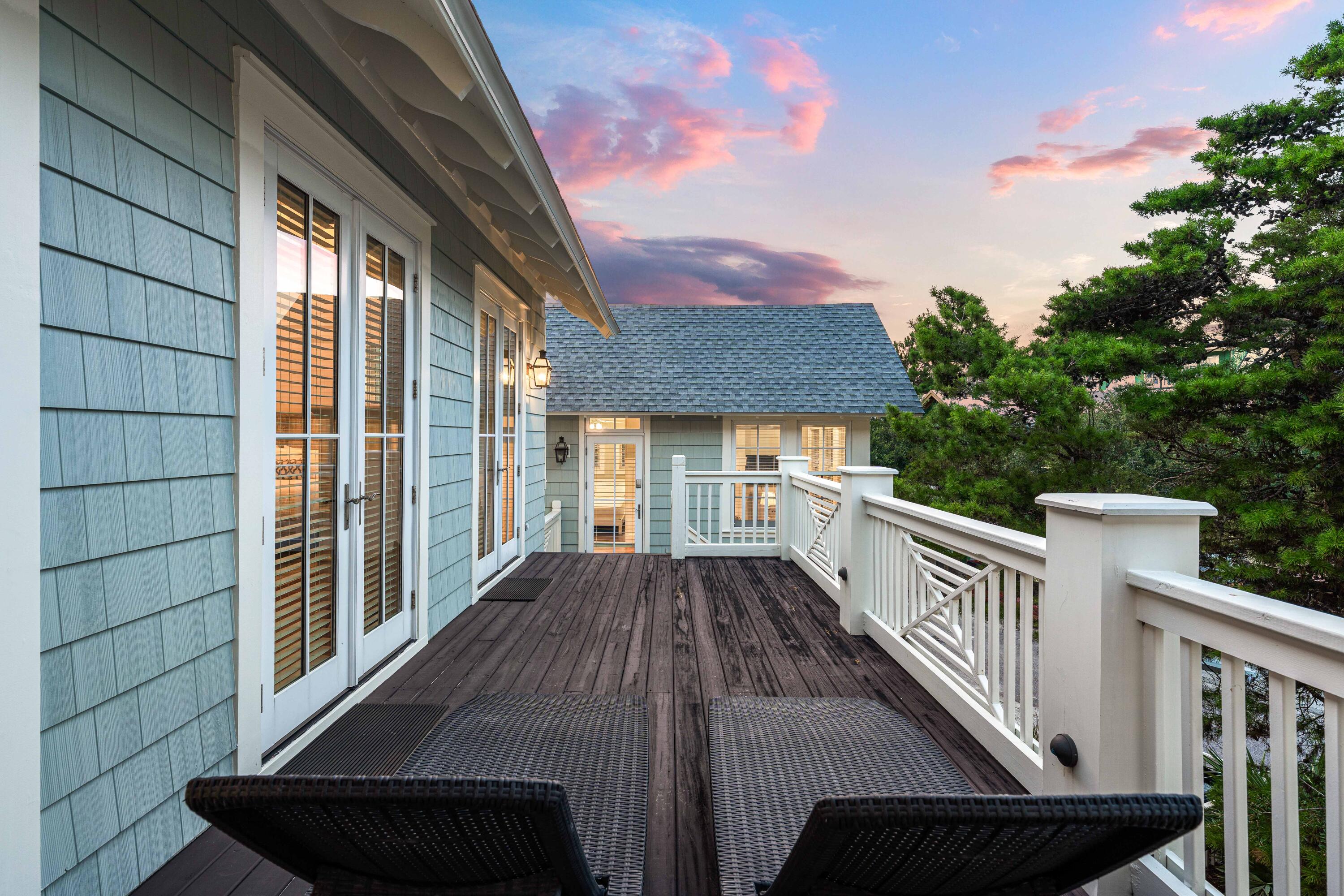34 North Watch Tower Lane Inlet Beach, FL 32461 - Photo 5 of 90 a view of balcony with wooden floor and fence