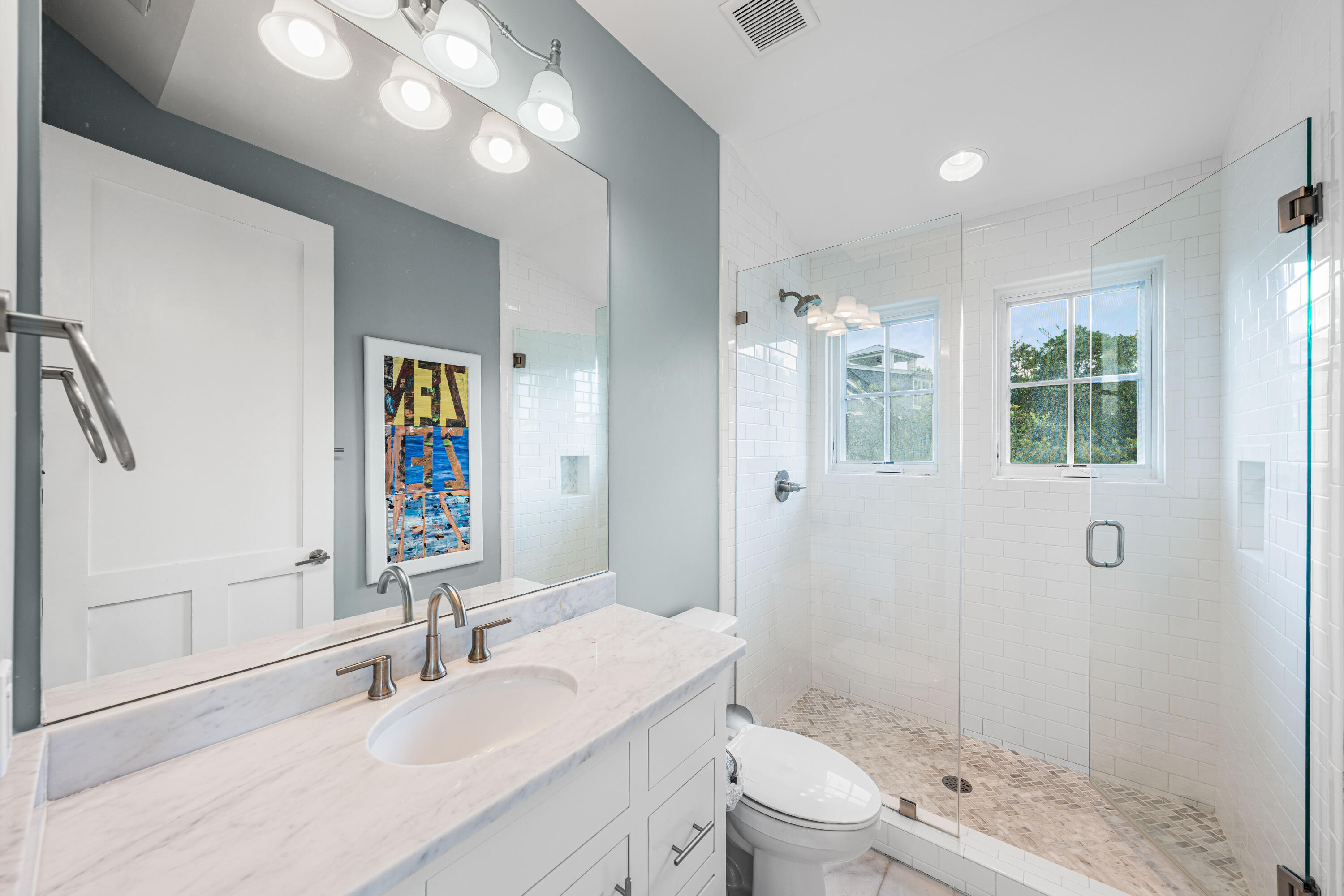 34 North Watch Tower Lane Inlet Beach, FL 32461 - Photo 60 of 90 a bathroom with a sink a toilet and shower