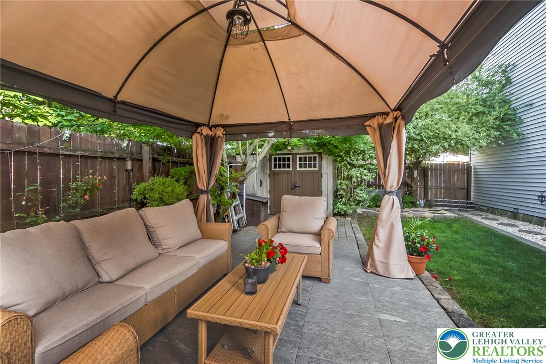 365 Rock Street Easton, PA 18042 - Photo 39 of 50 A tranquil patio sanctuary with a covered gazebo provides a perfect outdoor retreat.