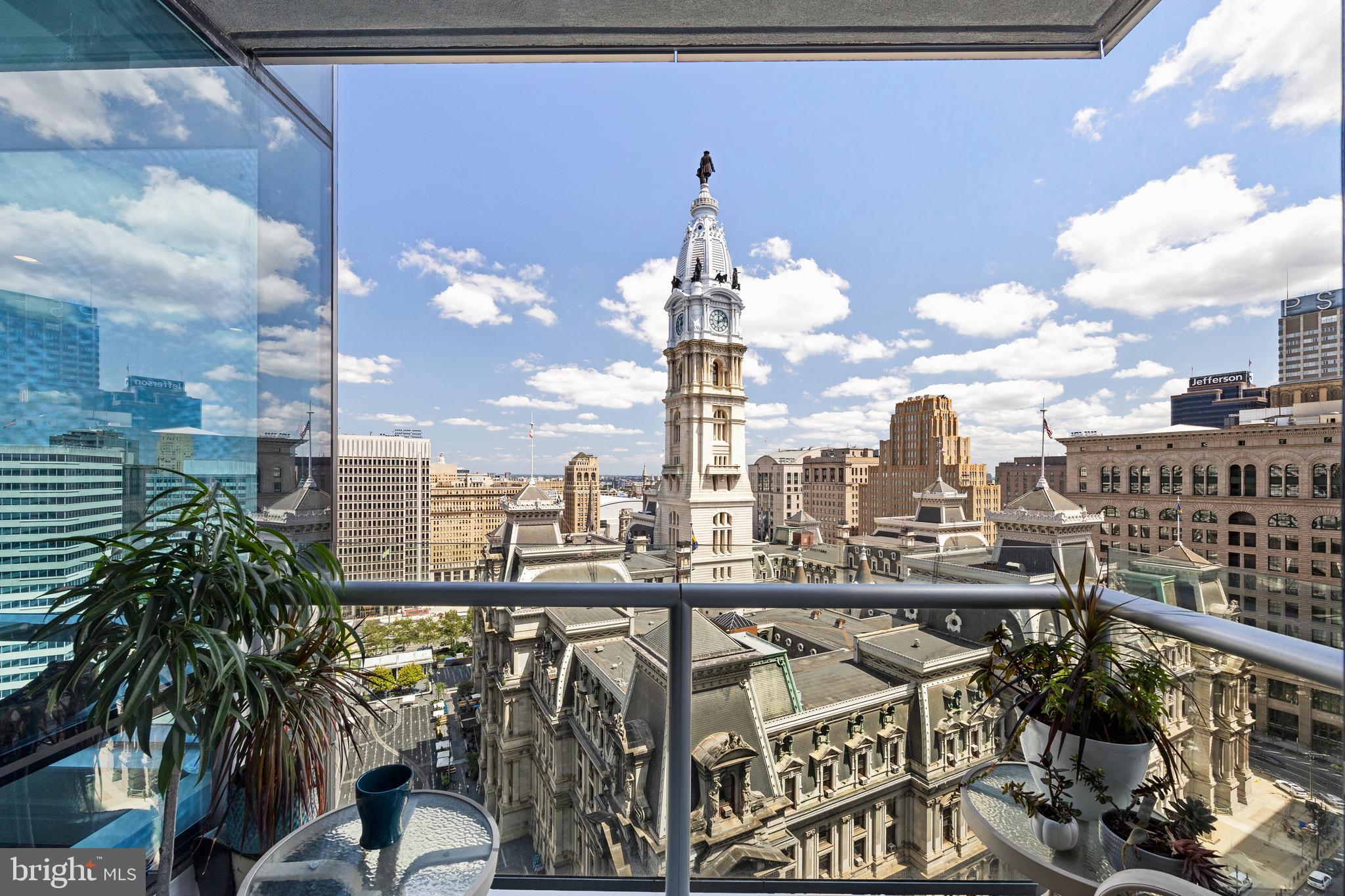 1414 South Penn Square, Unit 22B Philadelphia, PA 19102 - Photo 5 of 37 View of City Hall from Private Balcony