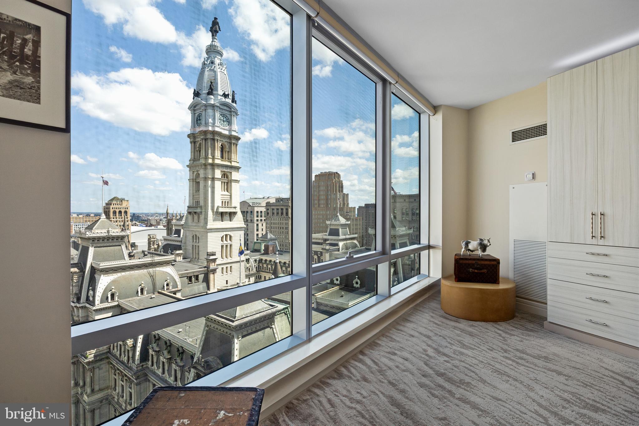 1414 South Penn Square, Unit 22B Philadelphia, PA 19102 - Photo 9 of 37 Primary Bedroom with View of City Hall