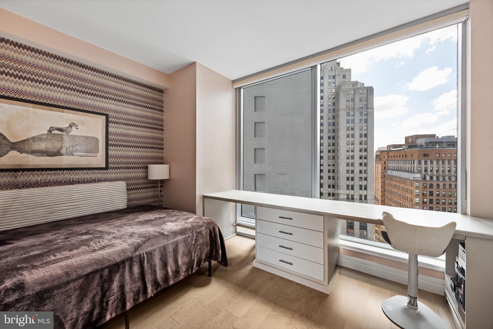 1414 South Penn Square, Unit 22B Philadelphia, PA 19102 - Photo 11 of 37 Guest Bedroom & Built-ins