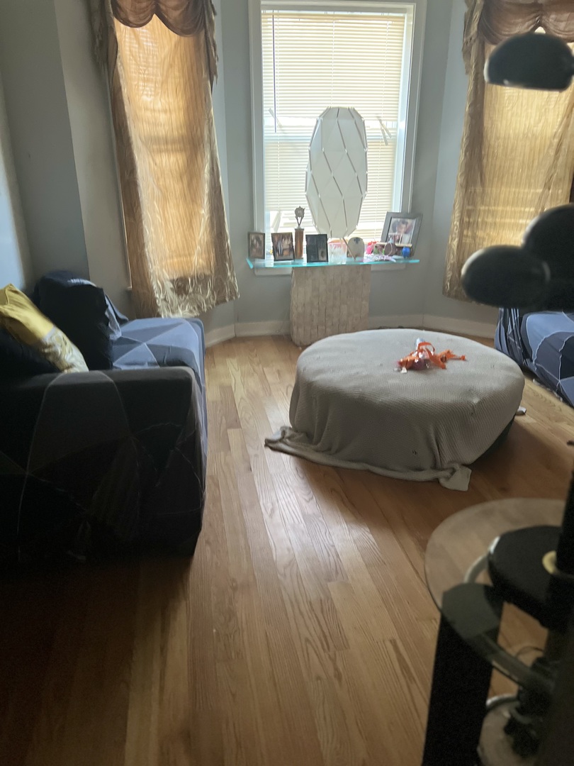 7826 South Morgan Street Chicago, IL 60620 - Photo 4 of 16 a living room with furniture and a large window