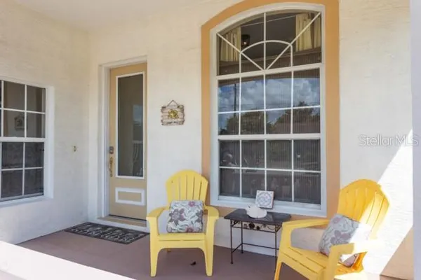 a view of a house with a patio