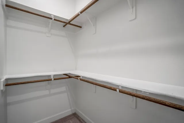 a close up view of racks on the wall