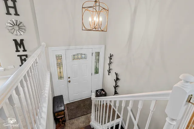 a view of entryway with stairs