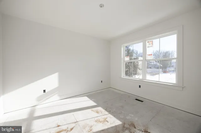 an empty room with a window