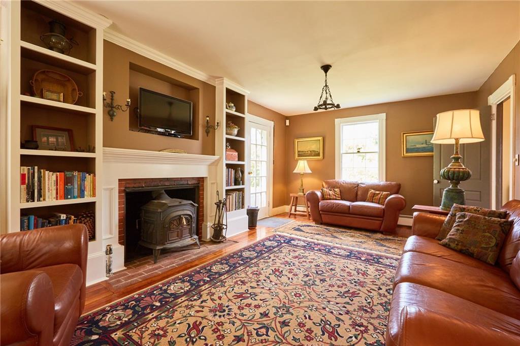19 Robinson Road Newcastle, ME 04553 - Photo 10 of 35 Living room with working fireplace,...