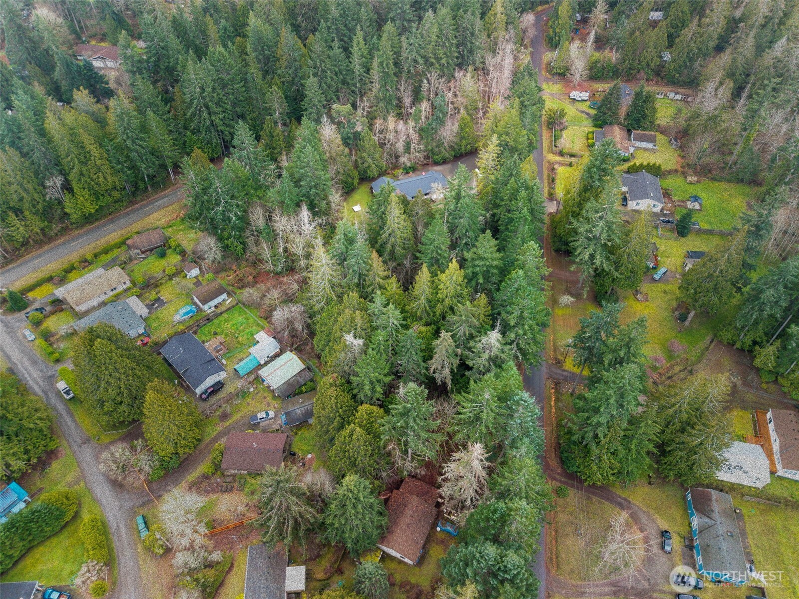 9240 Priddy Vista Road Northwest Seabeck, WA 98380 - Photo 40 of 40 an aerial view of residential houses with outdoor space